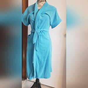 Blue Terry Cloth Women's Robe